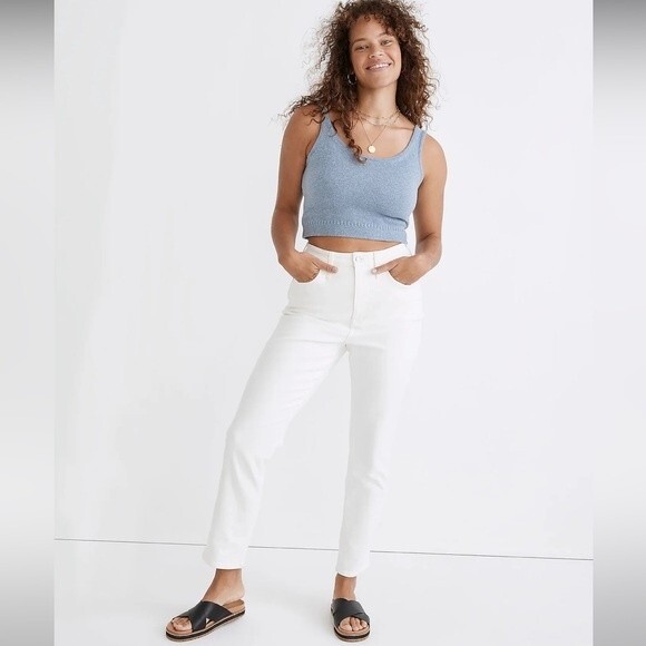 Madewell NWT Curvy Perfect Vintage Jeans Size 31 in Tile White High Rise - Picture 2 of 9